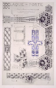 Diseño para ornamentación de puerta, de 